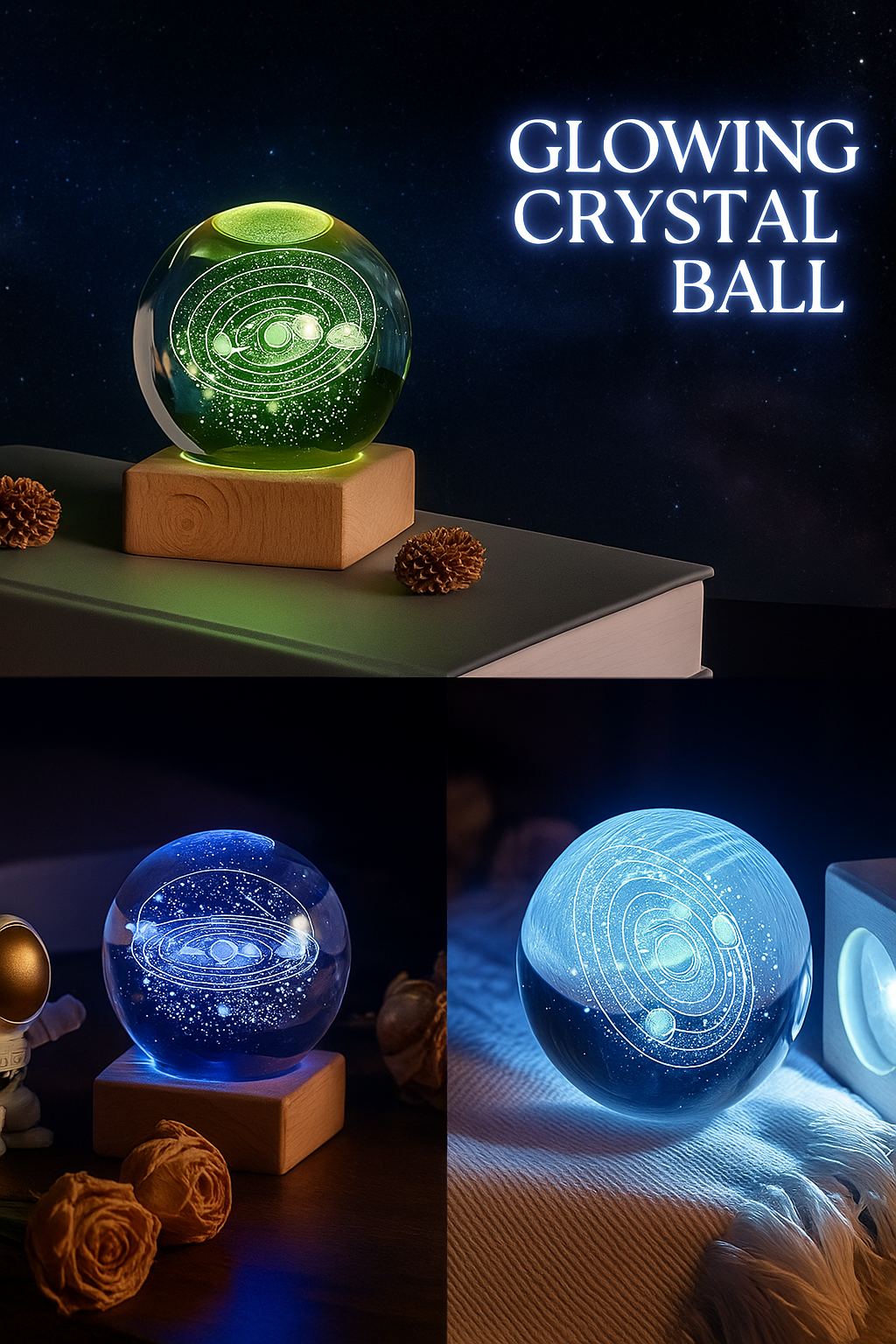 3D Crystal Lamp Ball(Assorted Design)